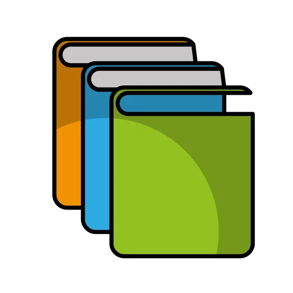 Text book library isolated icon — Stock Vector