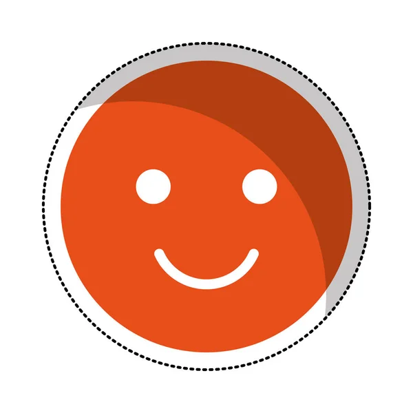 Щасливе обличчя ізольована ікона — стоковий вектор