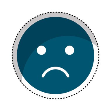 üzgün yüz izole simgesi