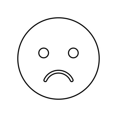 üzgün yüz izole simgesi
