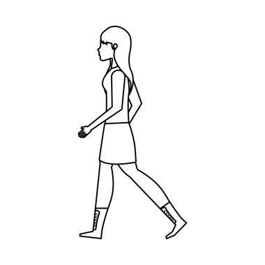 kişi yürüyüş izole simgesi