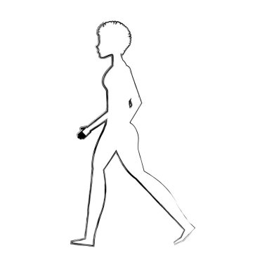 kişi yürüyüş izole simgesi