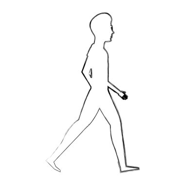 kişi yürüyüş izole simgesi