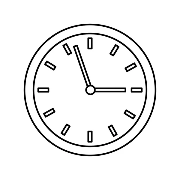 Horloge temps icône isolée — Image vectorielle