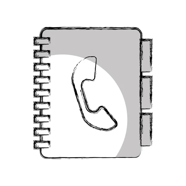 Książki telefonicznej usługi ikona na białym tle — Wektor stockowy