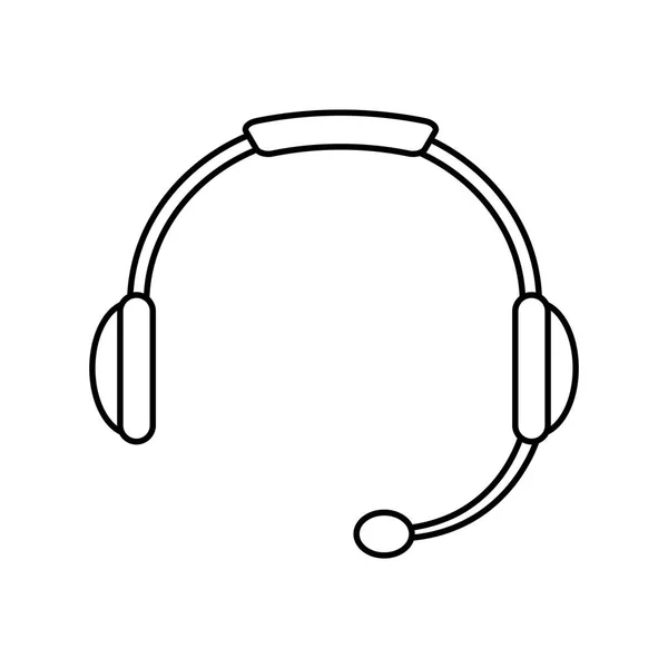 耳机设备隔离的图标 — 图库矢量图片