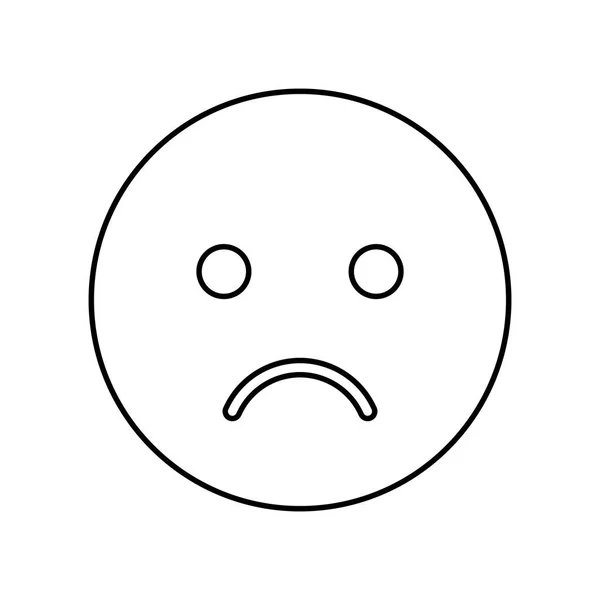 Sad face isolated icon — Stock Vector