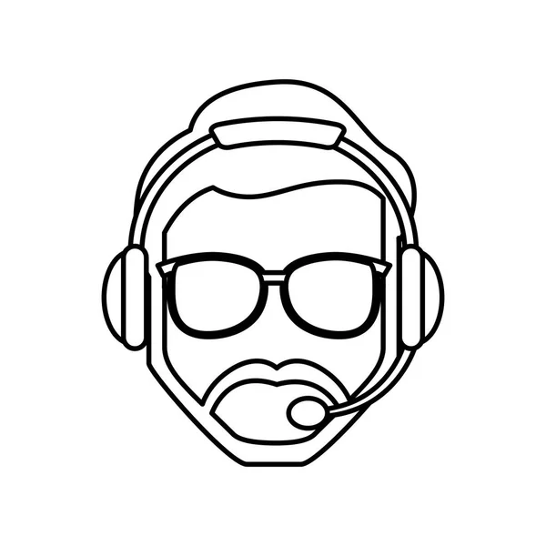 Kundenservice Agent Avatar — Stockvektor