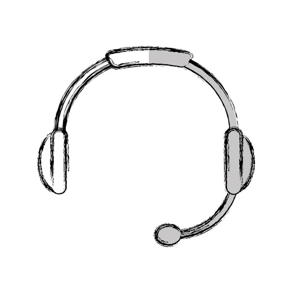Fone de ouvido ícone dispositivo isolado — Vetor de Stock