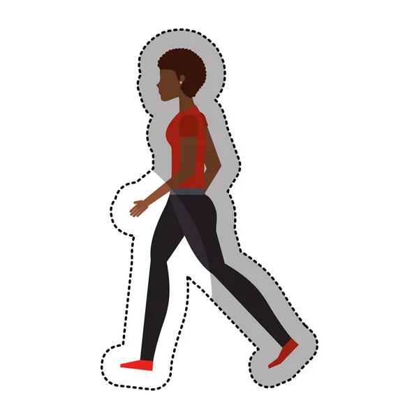 Persoon wandelen geïsoleerde pictogram — Stockvector