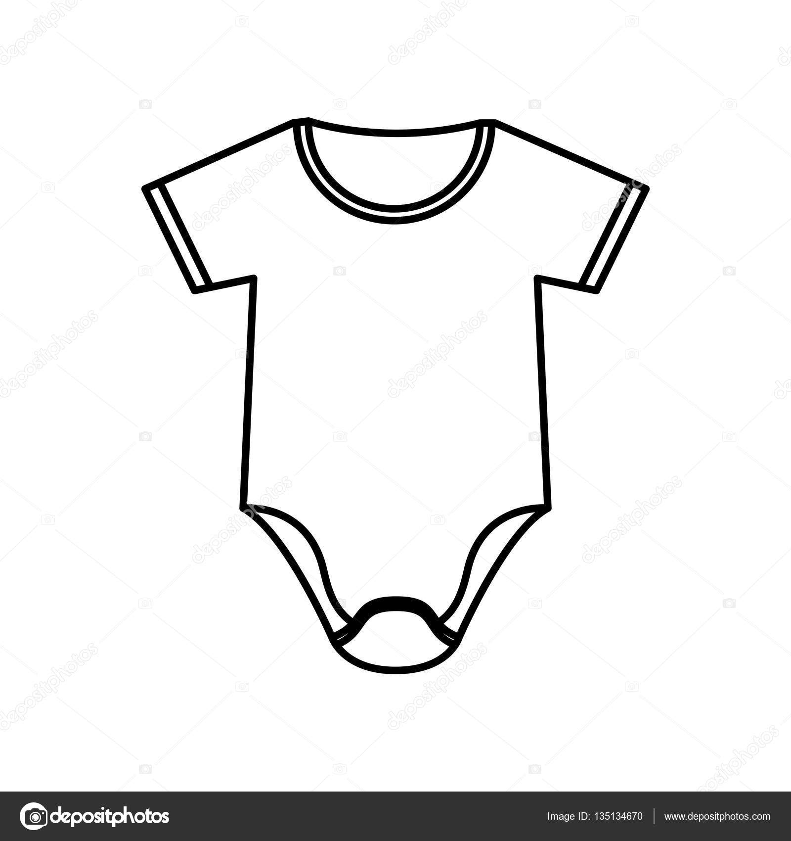 Baby clothes isolated icon — Stock Vector © yupiramos ...