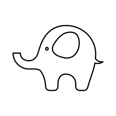 sevimli fil bebek simgesi