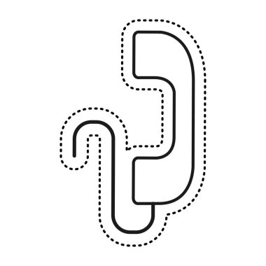 telefon hizmeti izole simgesi