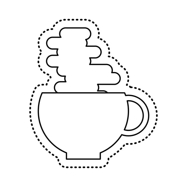 Taza de café icono aislado — Vector de stock