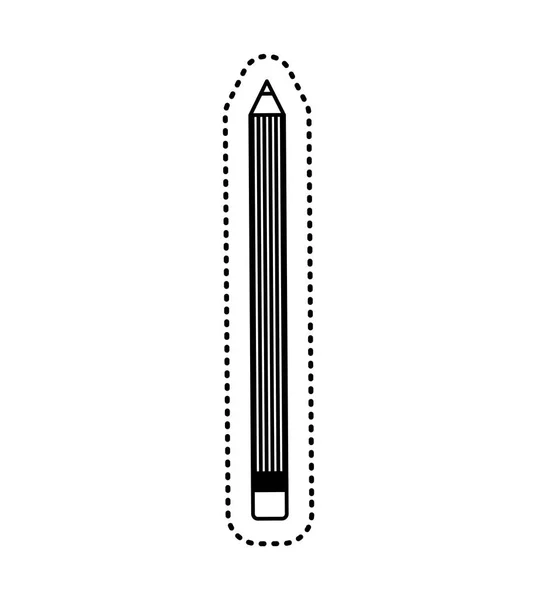 Lápiz escuela suministro aislado icono — Vector de stock