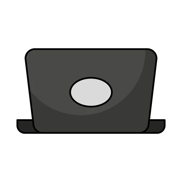 Laptop computer isolated icon — Stock Vector