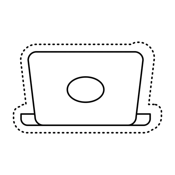 Geïsoleerde pictogram voor laptop computer — Stockvector