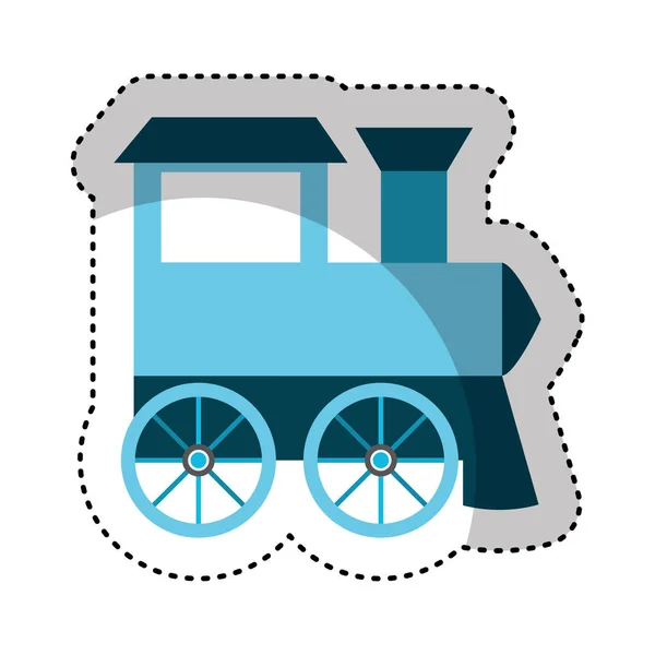 Trein baby speelgoed pictogram — Stockvector