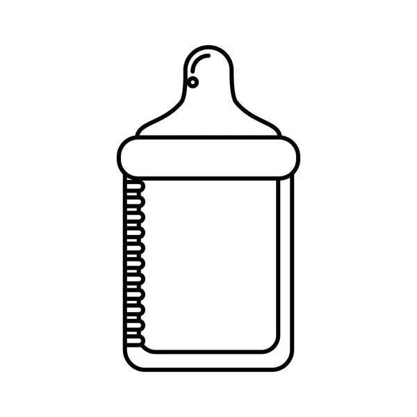 Bottle milk baby isolated icon — Stock Vector