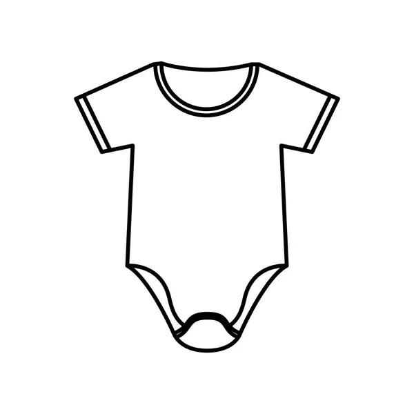 Roupas de bebê ícone isolado — Vetor de Stock