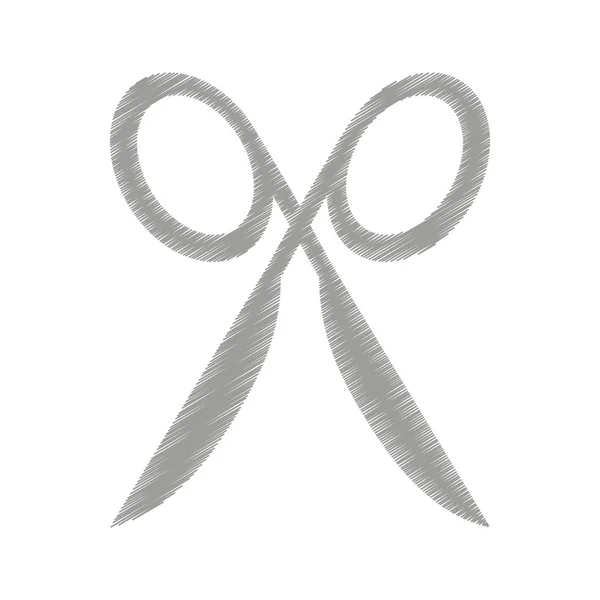 Ножиці силует ізольовані значок — стоковий вектор