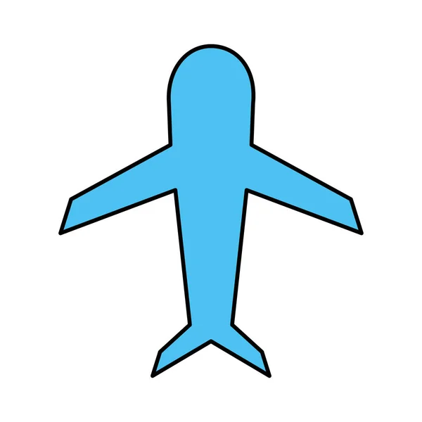 Airplane flying isolated icon — Stock Vector