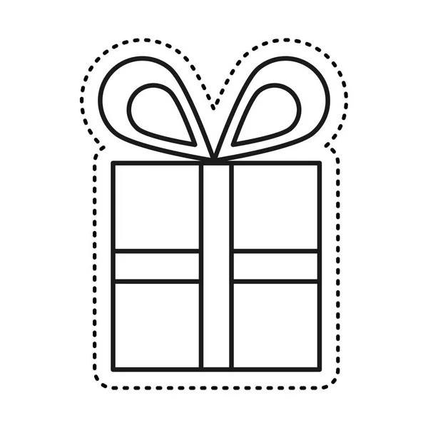 Gift present isolated icon — Stock Vector