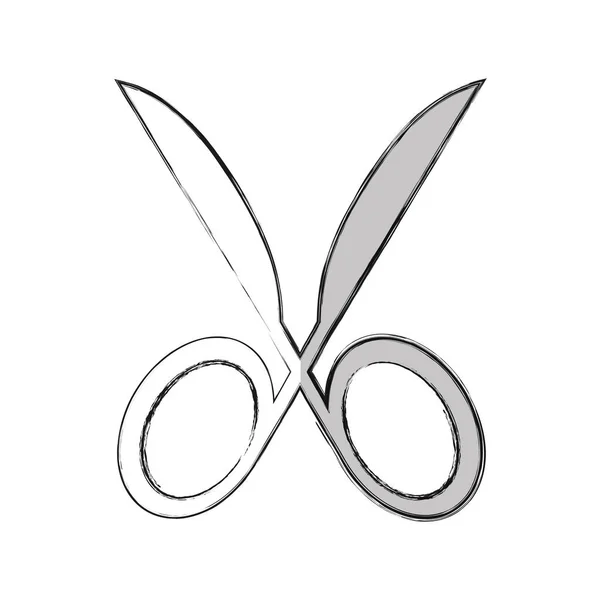 Ikona na białym tle nożyczki sylwetka — Wektor stockowy