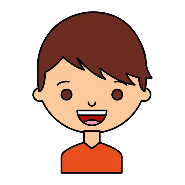 Икона персонажа мальчика — стоковый вектор