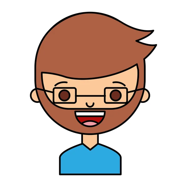 Joven hombre avatar carácter — Vector de stock