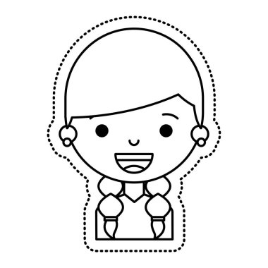 küçük kız karakter simgesi