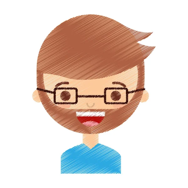 Joven hombre avatar carácter — Vector de stock