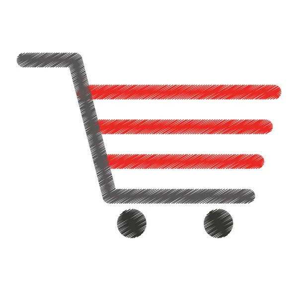 Shopping cart commercial icon — Stock Vector