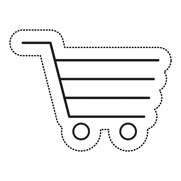 Carrito de compras icono comercial — Vector de stock