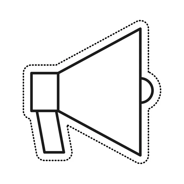 Icône de ligne plate mégaphone — Image vectorielle