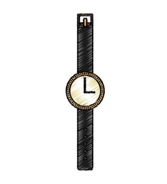 Reloj muñeca hembra aislado icono — Vector de stock