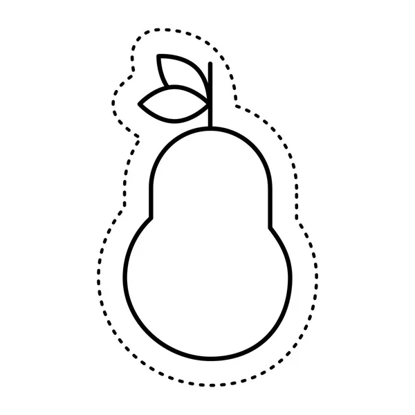 Pera frutta fresca disegno icona — Vettoriale Stock