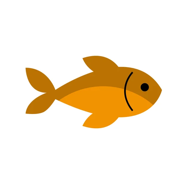 Viande de poisson icône isolée — Image vectorielle