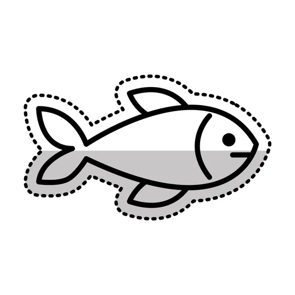 Carne de pescado icono aislado — Vector de stock
