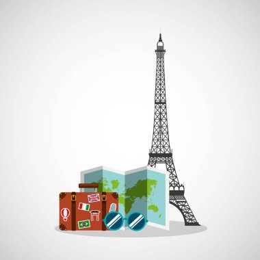 tatil düz çizgi simgeler seyahat