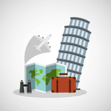 tatil düz çizgi simgeler seyahat