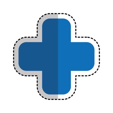 tıbbi izole simgesi çapraz