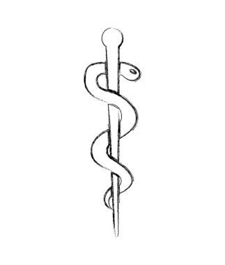 caduceus sembol izole simgesini