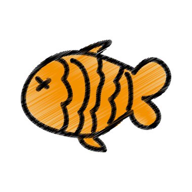 Balık eti izole simgesi