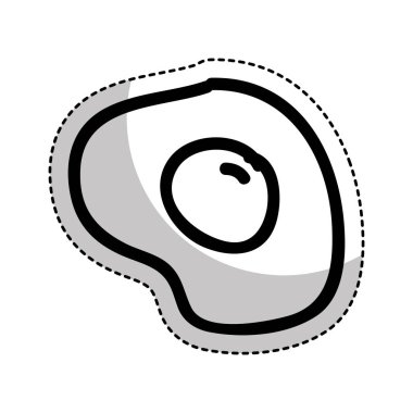 yumurta kızarmış izole simgesi