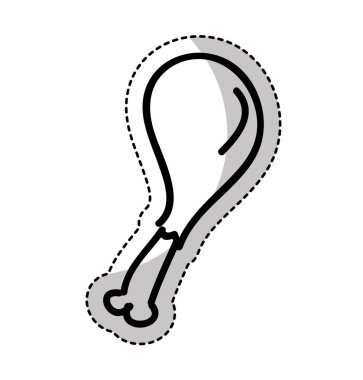 Tavuk eti izole simgesi