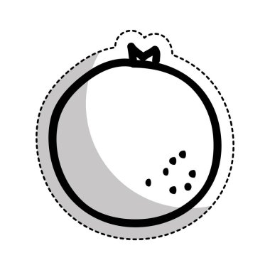 Turuncu taze meyve çizim simgesi