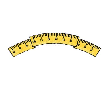 mezura izole simgesi
