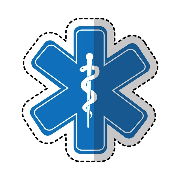 Caduceus Symbol isolierte Ikone — Stockvektor