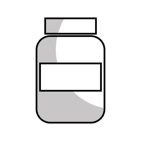 Bottle drugs isolated icon — Stock Vector